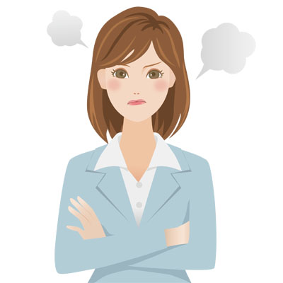 怒る女性